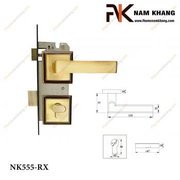 Khóa cửa phân thể bằng đồng cao cấp màu đồng vàng NK555-RX