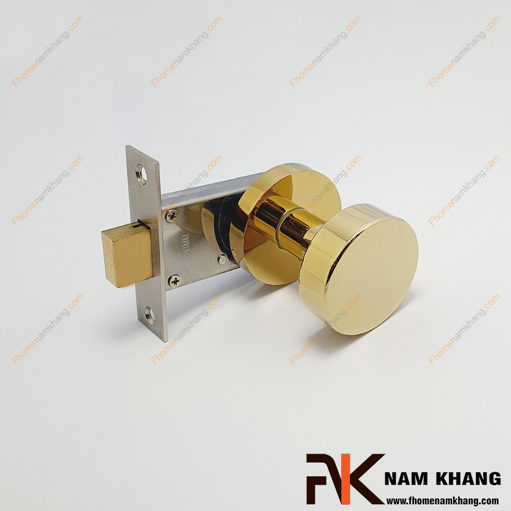 Khóa chốt cửa bí mật màu vàng bóng NK581-PVD là dòng chốt cửa tay đấm kiểu khóa tròn chất liệu cao cấp, cầm nắm thoải mái và thẩm mĩ cao.