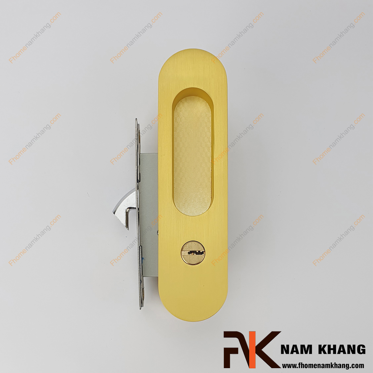 Khóa âm cửa lùa cao cấp màu đồng vàng mờ NK568H-VM được sự dụng phổ biến và là lựa chọn hàng đầu cho các công trình nhà ở, chung cư, biệt thự.