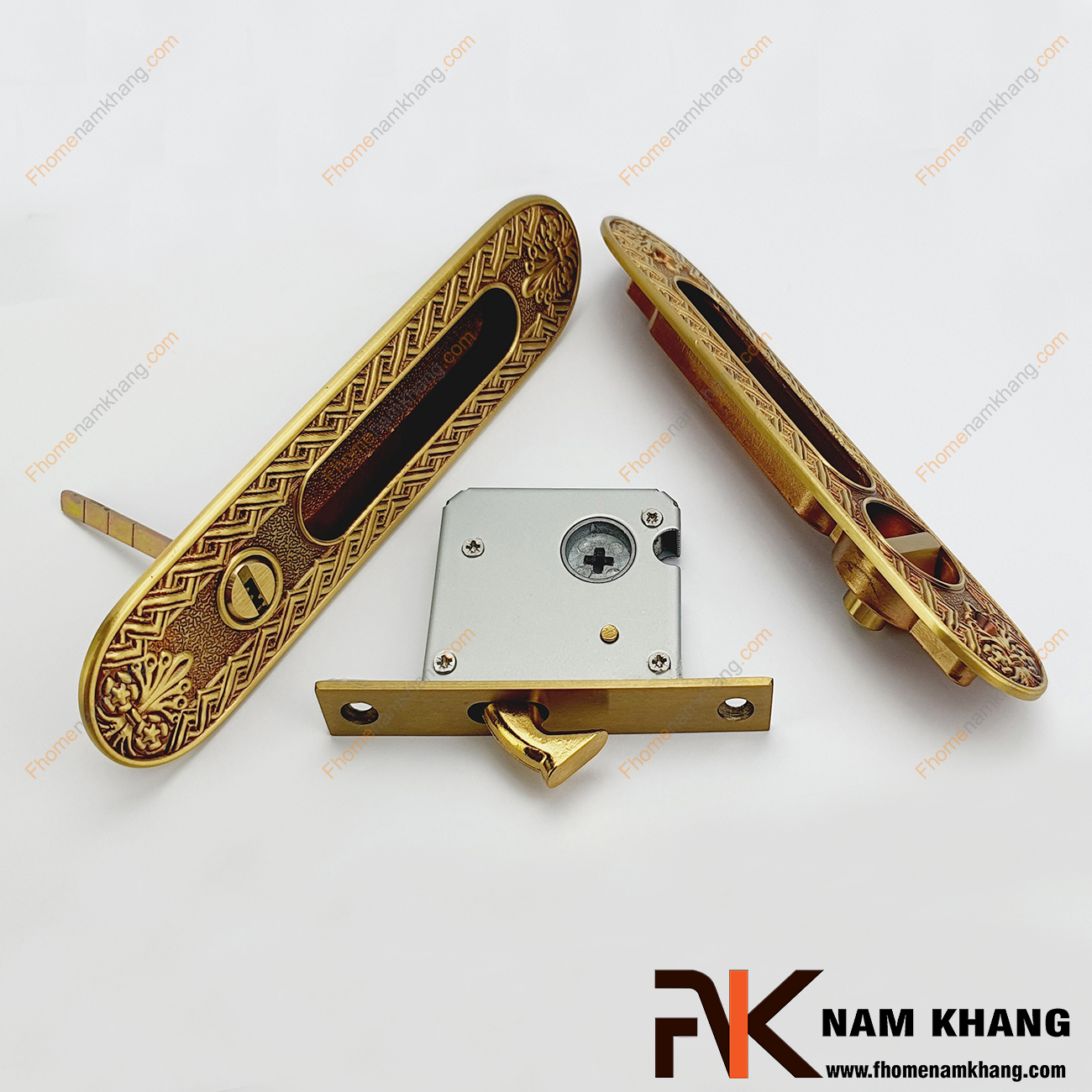 Khóa âm cửa lùa cổ điển bằng đồng cao cấp NK568T-DRC là dòng khóa thông dụng và được ưa chuộng sử dụng tại thị trường Việt Nam.