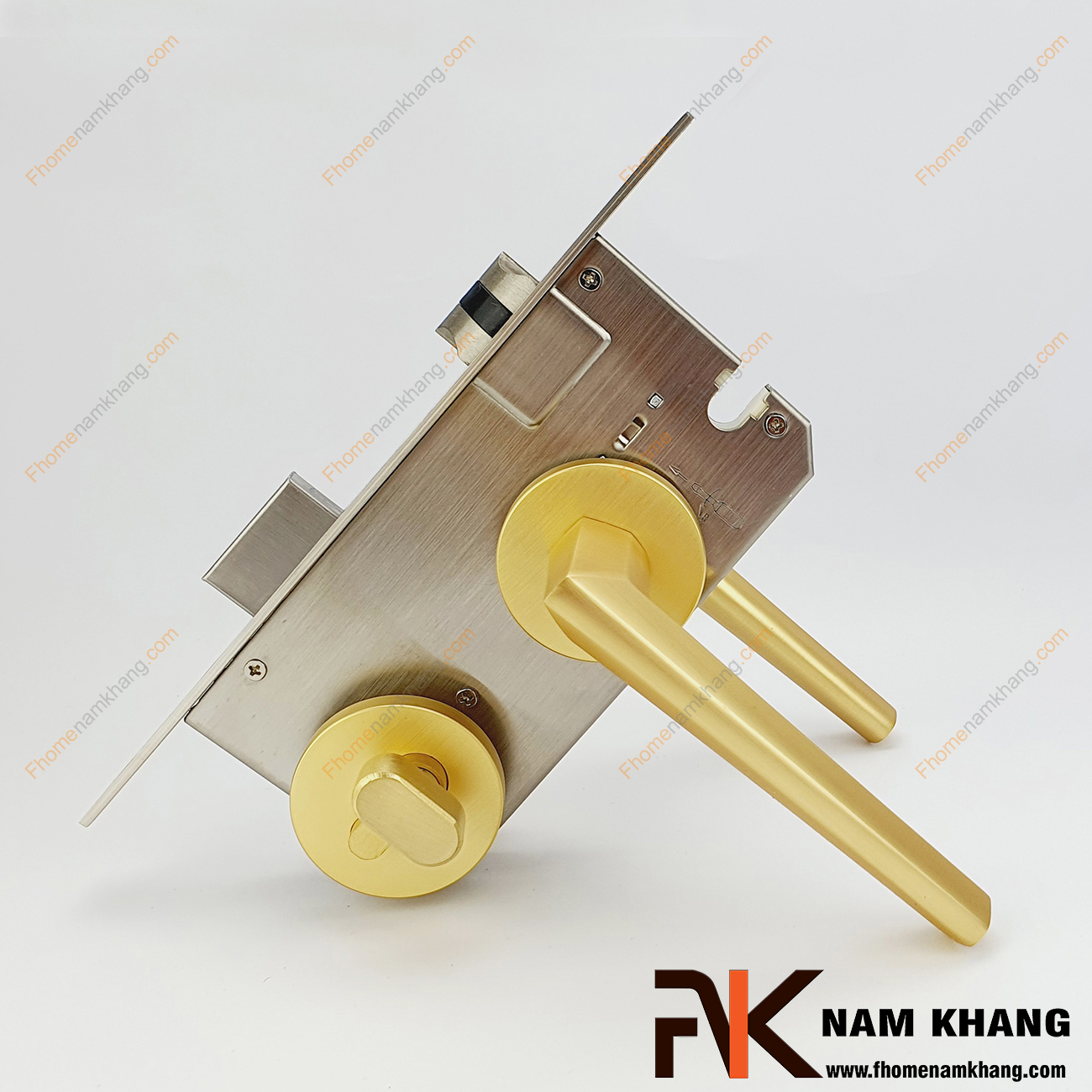 Khóa cửa phân thể bằng hợp kim dạng trơn NK573-VM gồm 1 đầu vặn 1 đầu chìa chuyên dùng cho cửa phòng, cửa ban công, cửa nhà vệ sinh,...
