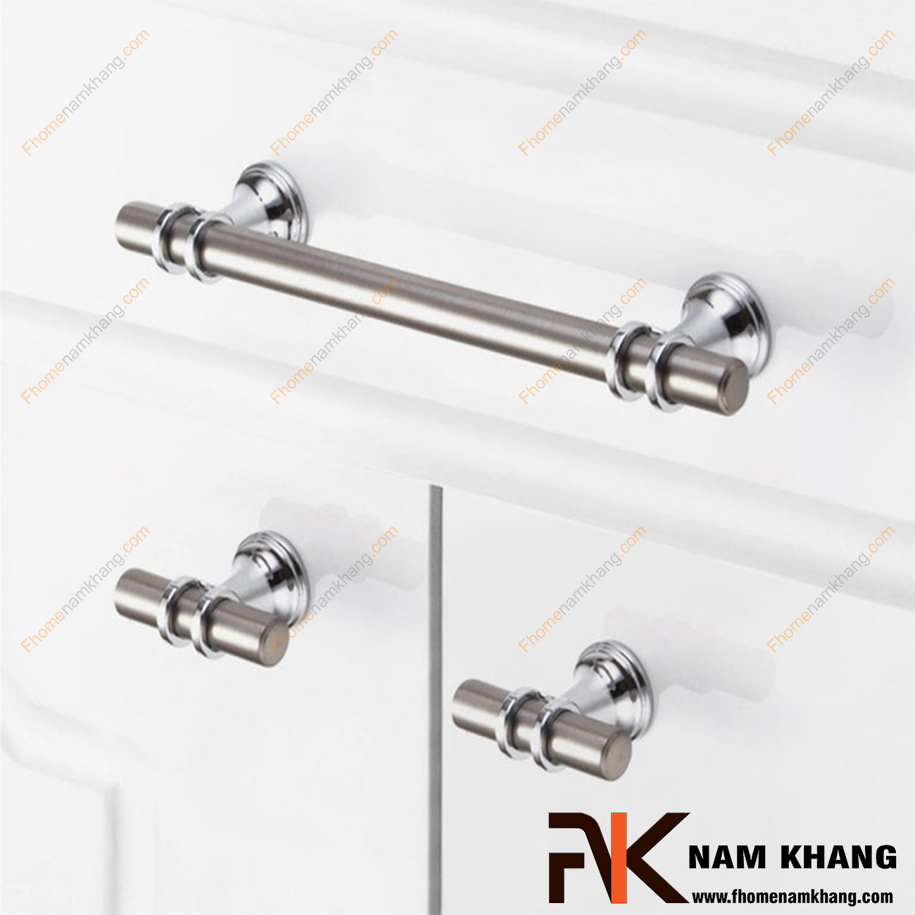 Núm cửa tủ dạng chữ T màu ghi bạc NK207-GB là sản phẩm núm nắm tủ đặc trưng chuyên dùng cho các dòng tủ bếp, ngăn kéo, ngăn bàn, tủ nội thất