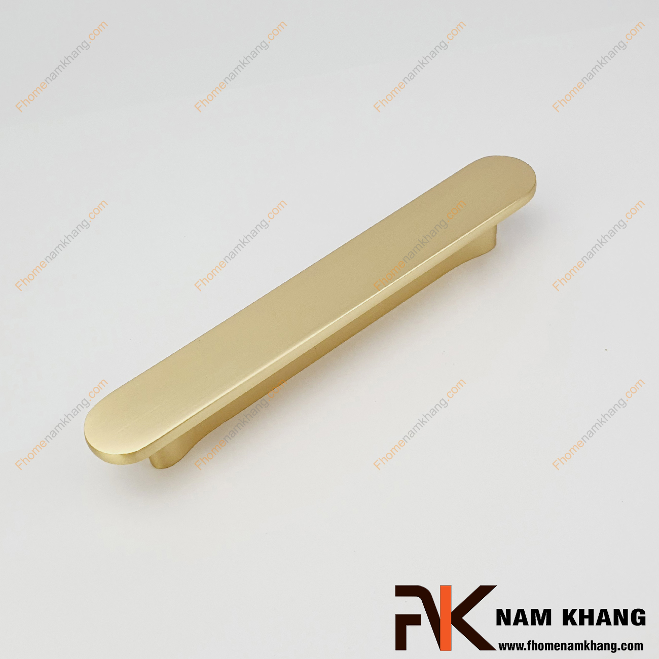 Tay nắm tủ dạng thanh NK455-VM, thiết kế dạng tay nắm được bo tròn màu vàng mờ.